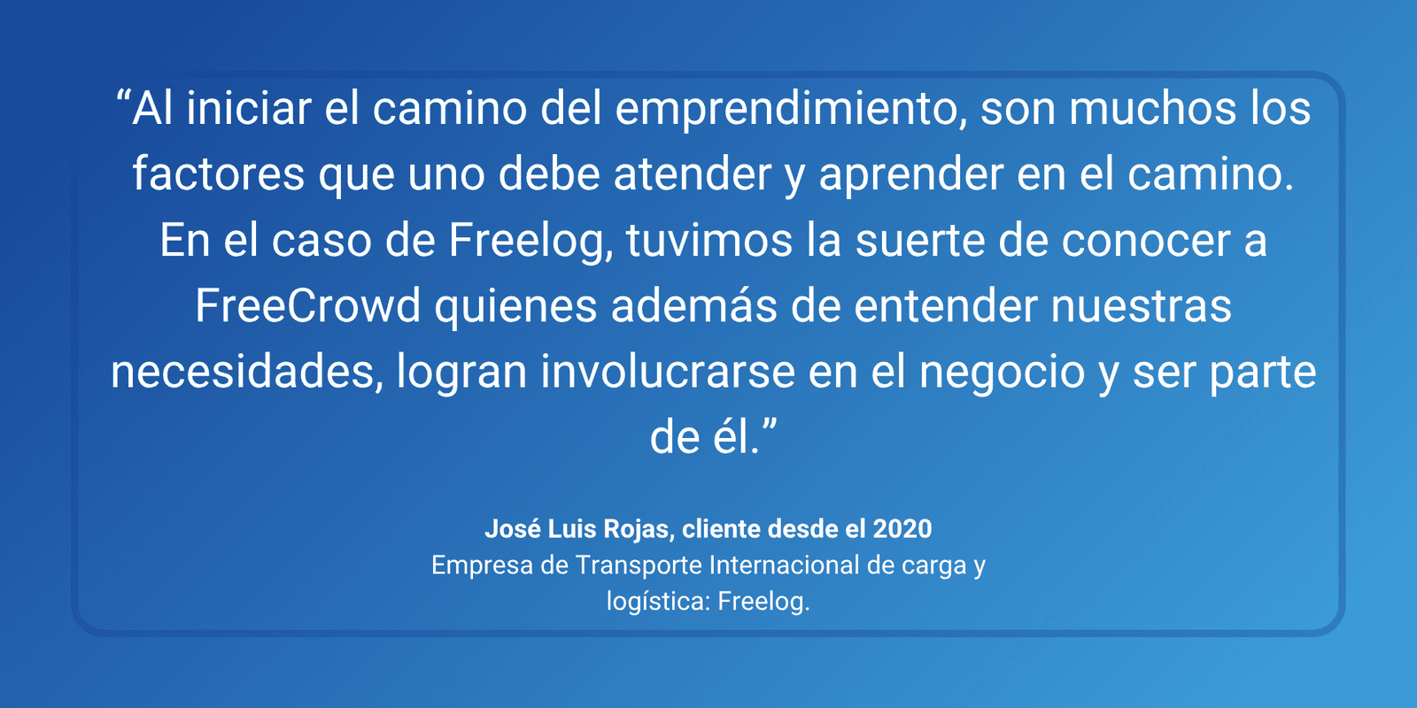 testimonio cliente FreeCrowd